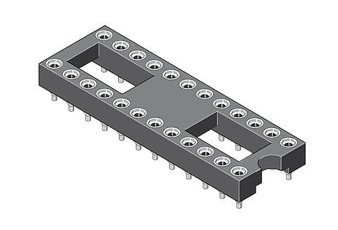 Illustration Precision IC-Socket for Automated SMD Processing 2,54 mm  017  1
