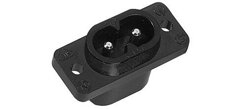 Kleingerätestecker mit Längsflansch