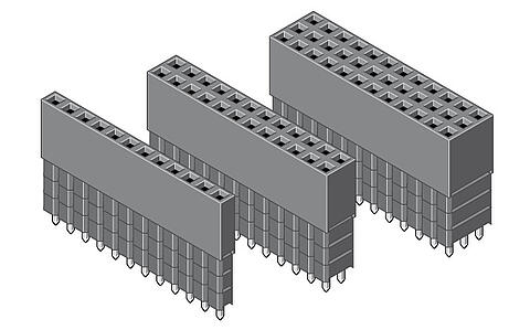 Buchsenleiste Elevated 2,54 mm