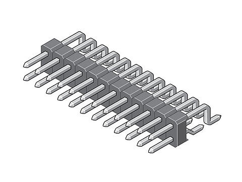 Illustration Pin Header SMD Right Angled 2,54 mm  334  2