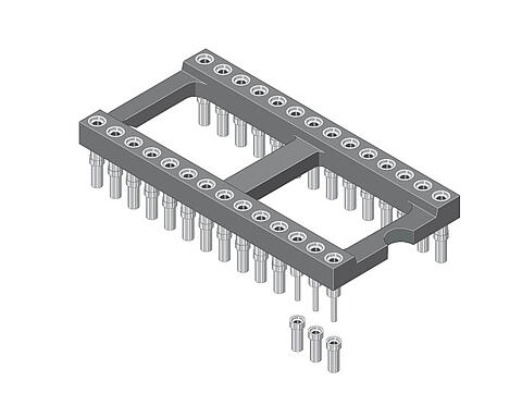 Illustration Precision Contacts on Plastic Carrier 2,54 mm  076-1
