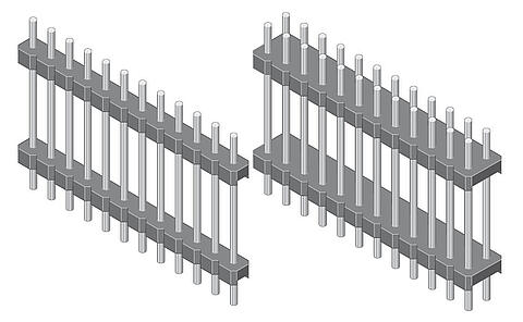 Pin Header Sandwich 2,54 mm