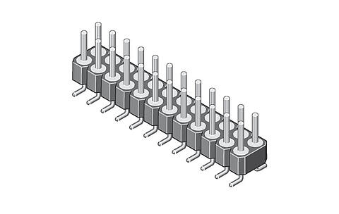 Illustration Pin Header SMD with Turned Contacts 2,54 mm  108  3