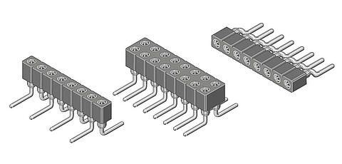 Buchsenleiste SMD mit gedrehten Kontakten 2,00 mm