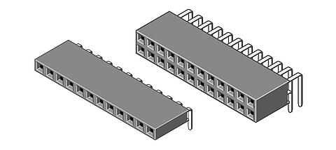 Buchsenleiste abgewinkelt 2,54 mm