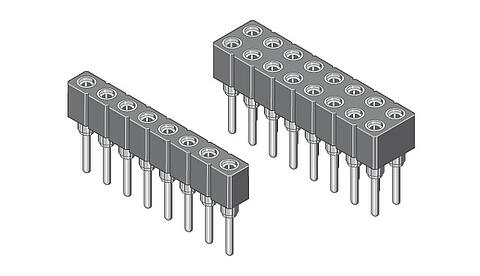 Buchsenleiste mit gedrehten Kontakten 2,00 mm