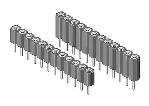 Präzisions-Sockelstreifen 2,54 mm