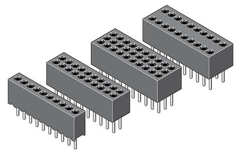 Präzisionsbuchsenleiste 1,27 mm