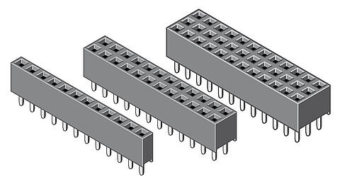 Buchsenleiste 8,50 Bauhöhe, 2,54 mm