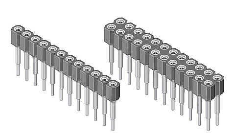 Präzisions-Sockelleisten 2,54 mm
