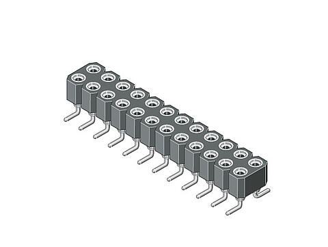 Illustration Precision Socket Strip SMD 2,54 mm  019  3