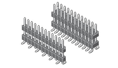 Stiftleiste SMD Sandwich 2,54 mm
