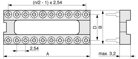  Präzisions IC-Sockel 2,54 mm  001  1