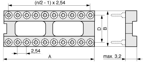  Präzisions IC-Sockel 2,54 mm  001  2