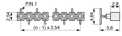  Precision Socket Strip SMD 2,54 mm  019  1