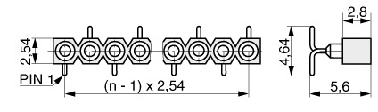  Precision Socket Strip SMD 2,54 mm  019  2