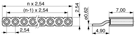  Buchsenleiste SMD mit gedrehten Kontakten 2,54 mm  122  4