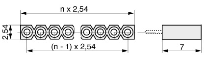  Präzisions-Sockelstreifen 2,54 mm  220  2