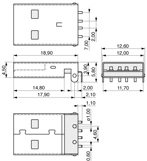 USB Typ A Serie 415 Variante 2 - MPE-Garry GmbH