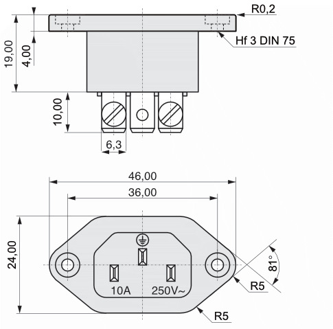  K+B Device plug screw termination  42R01  7