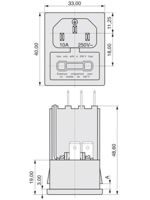  K+B Device plug solder termination
Plug-in connection  42R35  3