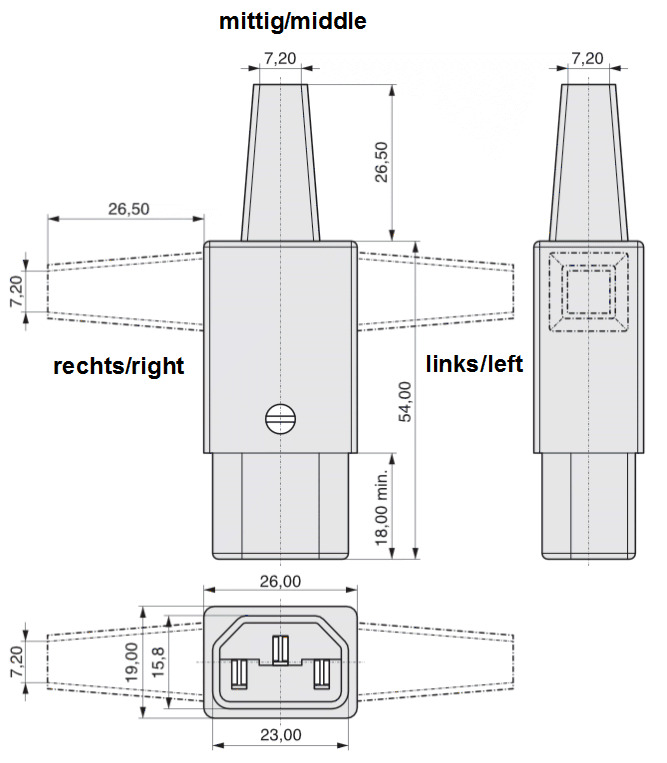  K+B Gerätedose Kabelanschluss  43R0-1