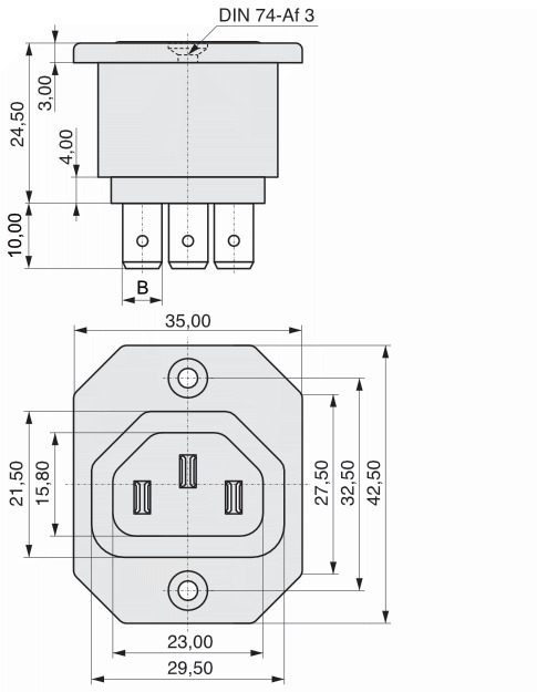  K+B Device socket Plug-in connection  43R03  2