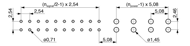  Buchsenleiste mit Signal- und Hochstromkontakten 2,54/5,08 mm  562-1