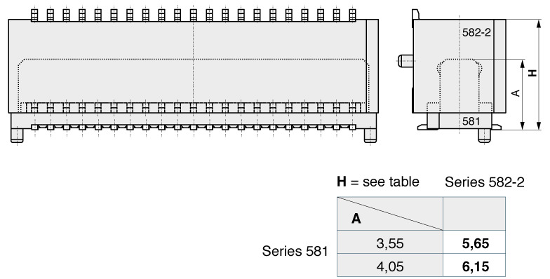  3 High Density Steckverbinder 0,80 mm  581-1