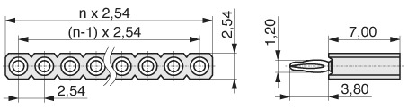  Buchsenleiste mit gedrehten Kontakten 2,54 mm  613  3
