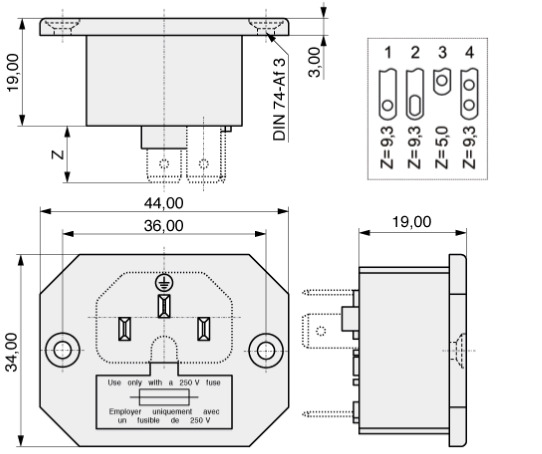 K+B Device plug solder termination  42R33  1