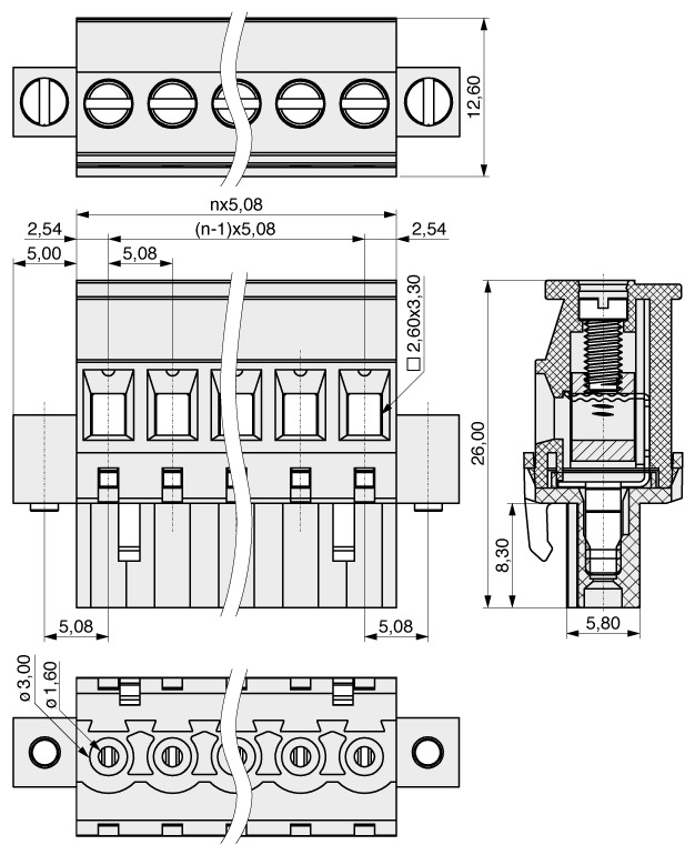  Pluggable system im Raster 5,08 mm schraubklemm  AU-D094  1