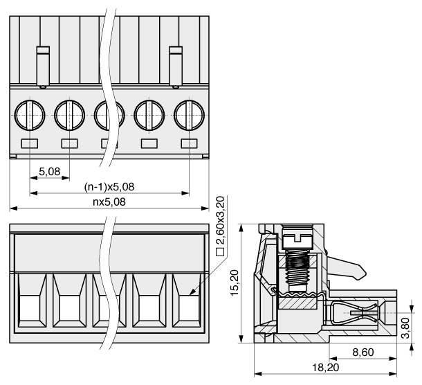  Pluggable system im Raster 3,5 mm schraubklemm  740  1