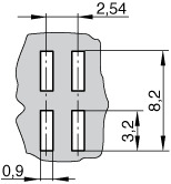  Pin Header SMD Turned Contacts 2,54 mm  038-3