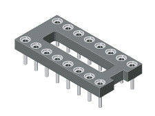 Ultra Low Profile IC-Sockel 2,54 mm