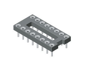 Illustration Ultra Low Profile IC-Socket 2,54 mm Series 004 Variant 1