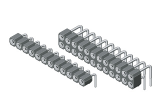 Präzisions-Sockelstreifen abgewinkelt 2,54 mm