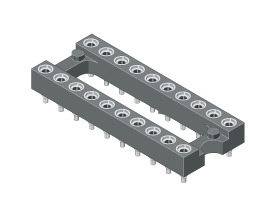 Abbildung Präzisions IC-Sockel für SMD Montage 2,54 mm  015  1