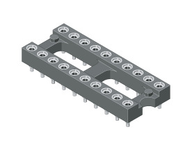 Abbildung Präzisions IC-Sockel für SMD Montage 2,54 mm  015  2