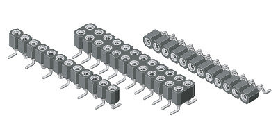 Präzisions-Sockelstreifen SMD 2,54 mm