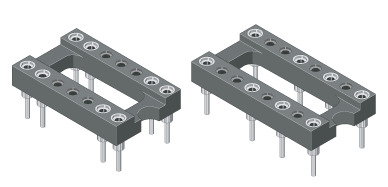 Präzisionssockel für Relais 2,54 mm