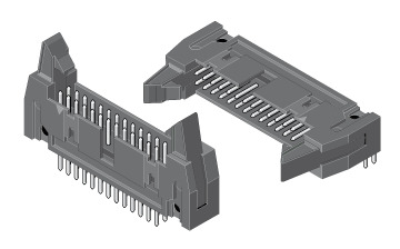 Wannenstecker mit Auswerfern 2,54 mm