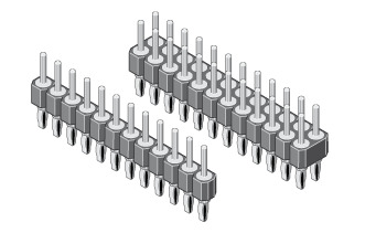 Präzisionsstiftleiste für Einpressmontage 2,54 mm