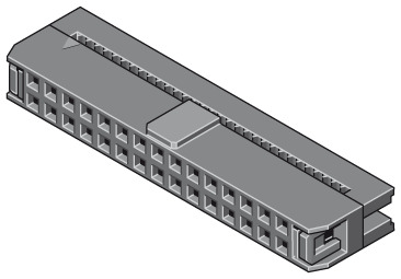 Abbildung Buchsenleiste mit Schneid-Klemm-Anschluss 2,00 mm IDC  160  1
