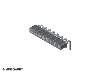 Illustration Female Header with Turned Contacts 2,00 mm  165  3