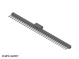 Illustration Pin Header SMD Right Angled 2,54 mm  296-1