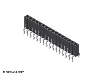 Abbildung Buchsenleiste Dual Entry 8,50 Bauhöhe, 2,54 mm  298  1