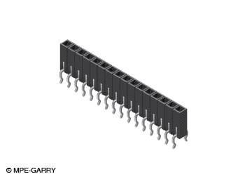 Abbildung Buchsenleiste Dual Entry 8,50 Bauhöhe, 2,54 mm  298  2