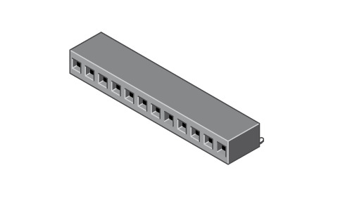 Illustration Female Header SMD Right Angled 2,00 mm  413  2