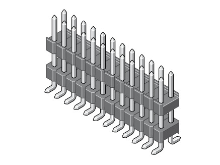 Illustration Pin Header SMD Sandwich 2,54 mm  585  3